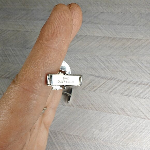 Vintage Sterling Silver MCM Starburst Design Cufflinks Mid Century Modern - Picture 6 of 6